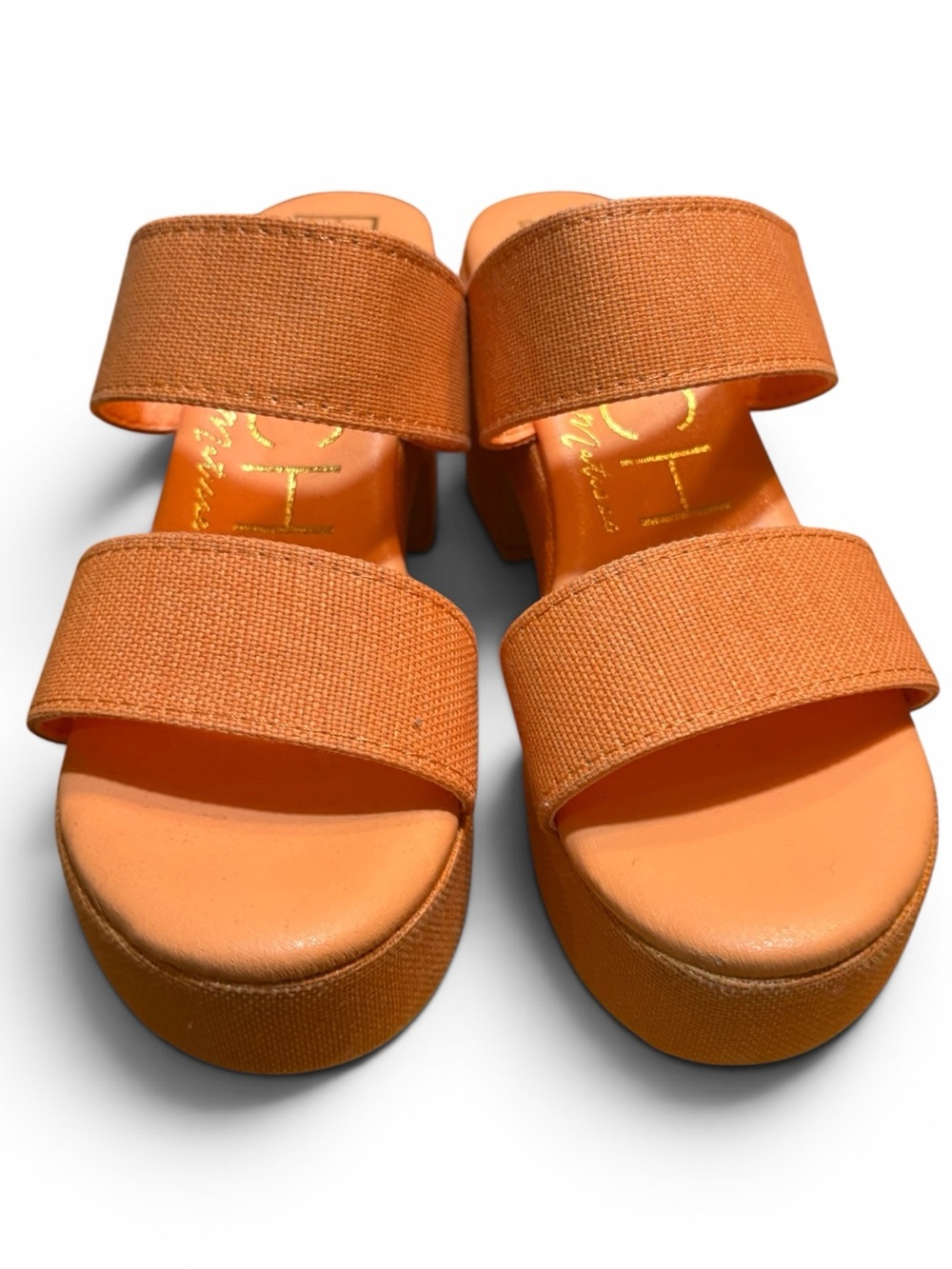 Beach by Mattise Ocean Ave-Orange Platform Sandal-size 7 Worn once